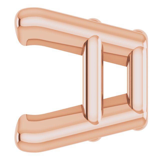 Square 4-Prong Lightweight Earring Setting