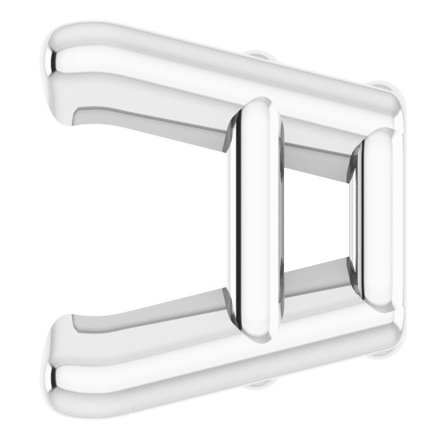 Square 4-Prong Lightweight Earring Setting