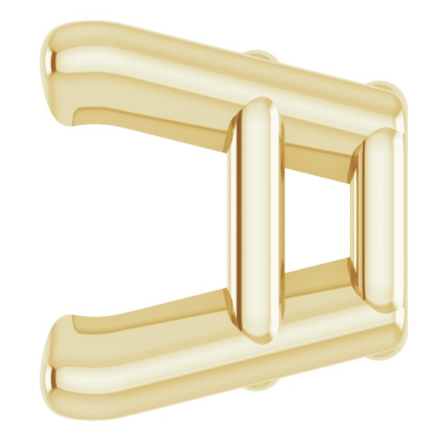 Square 4-Prong Lightweight Earring Setting