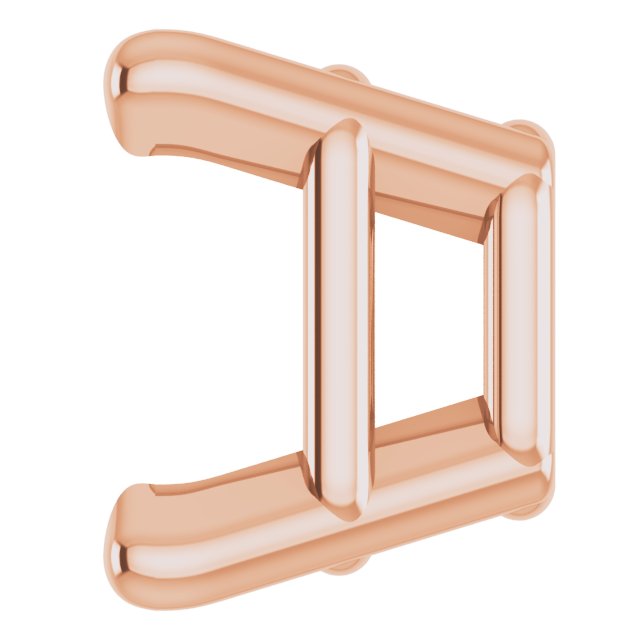 Square 4-Prong Lightweight Earring Setting
