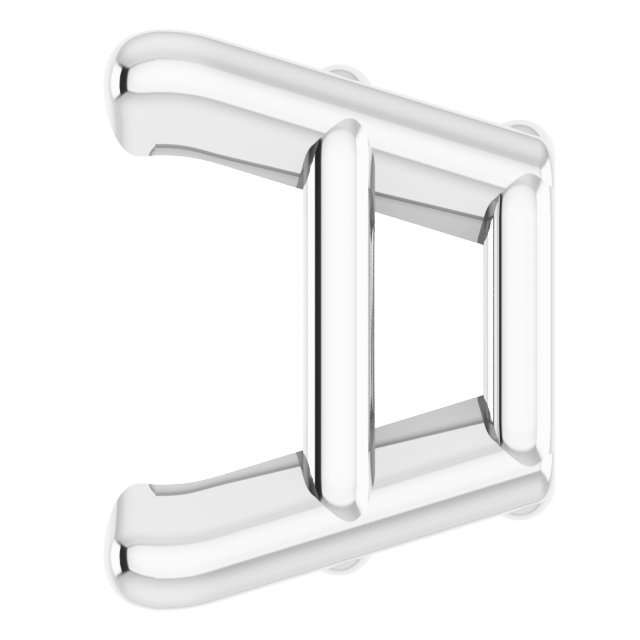 Square 4-Prong Lightweight Earring Setting