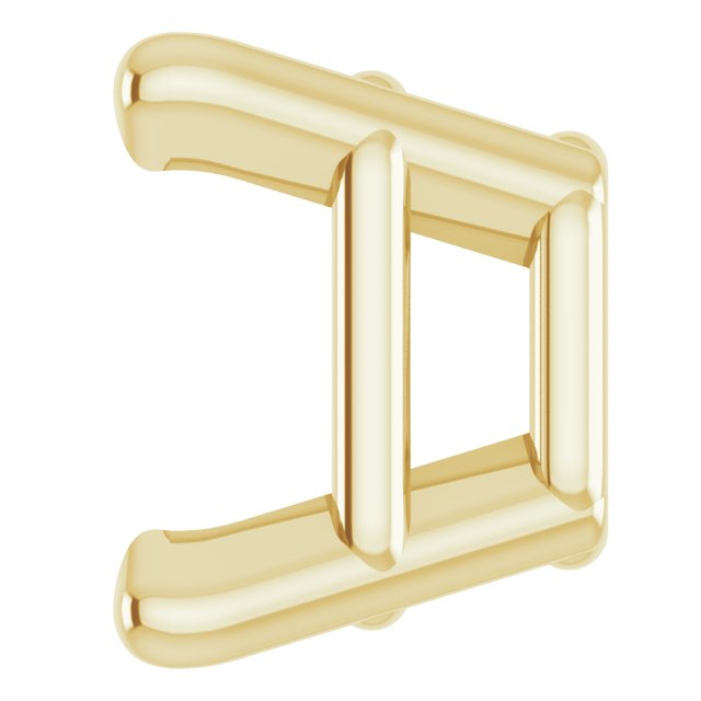 Square 4-Prong Lightweight Earring Setting