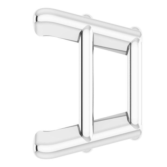 Square 4-Prong Lightweight Earring Setting