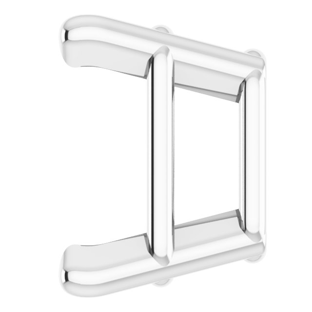 Square 4-Prong Lightweight Earring Setting