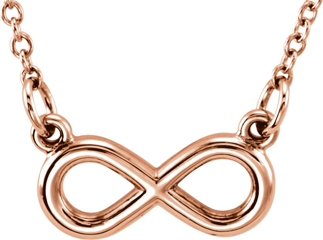 14K Rose Tiny Posh® Infinity-Inspired 16-18" Necklace 