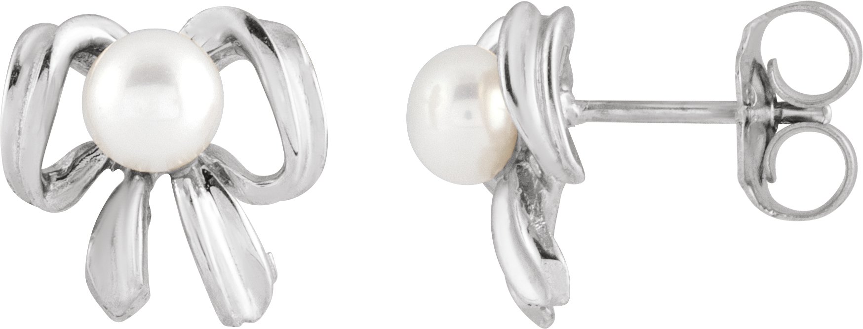 Pearl Bow Earrings