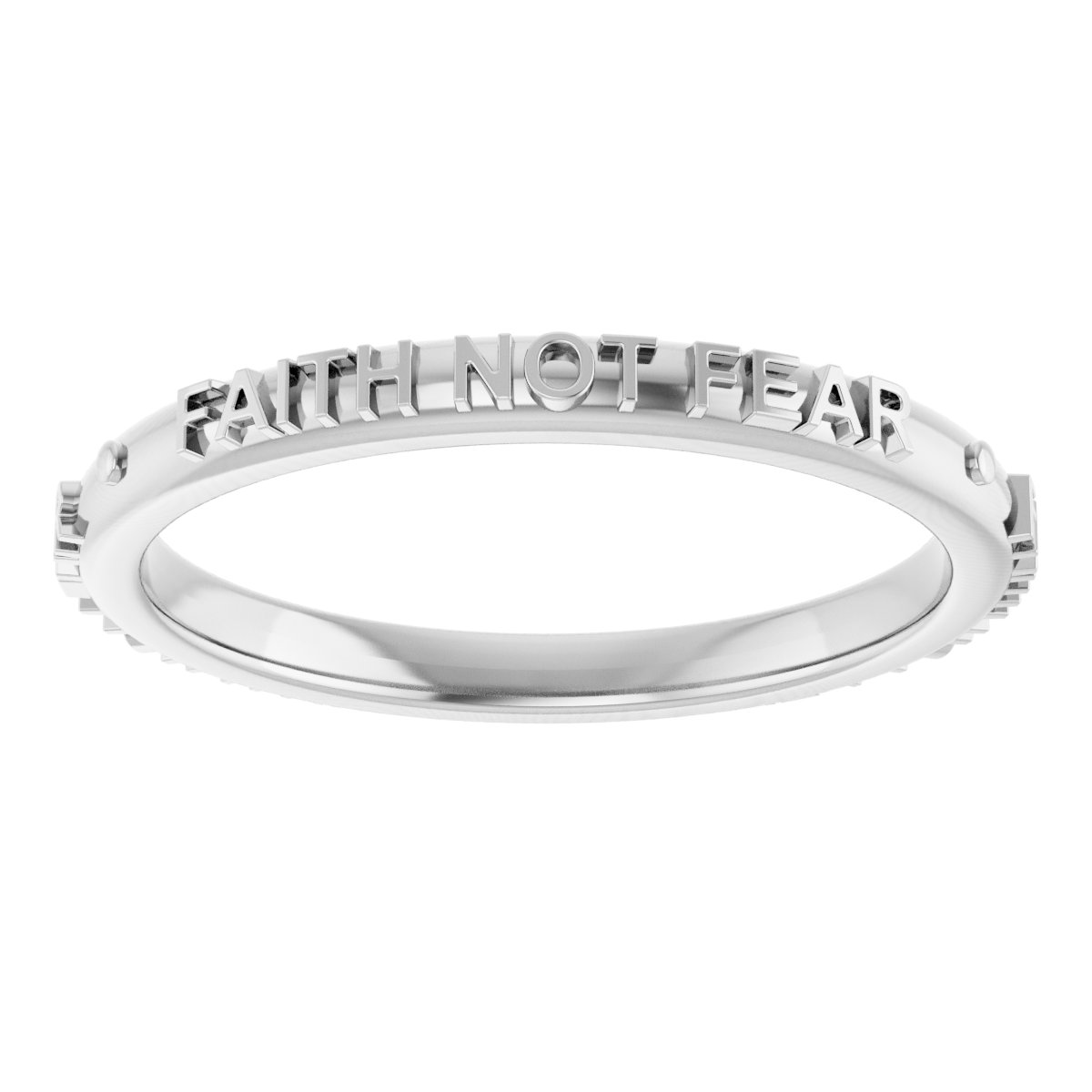 Sterling Silver Faith Not Fear Ring