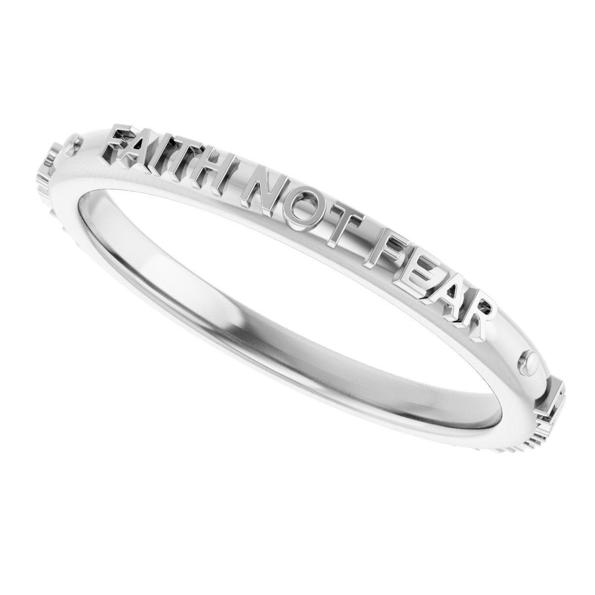 Sterling Silver Faith Not Fear Ring