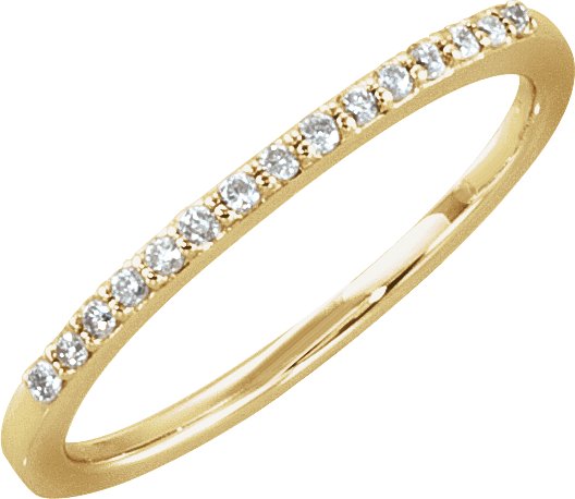 14K Yellow 1/8 CTW Natural Diamond Anniversary Band