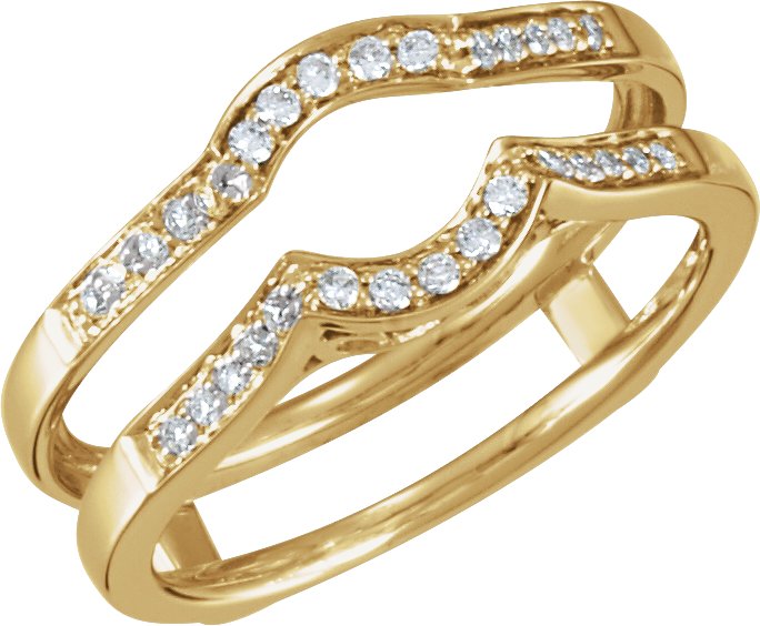 1/5 CTW Natural Diamond Ring Guard – 14K Yellow Gold
