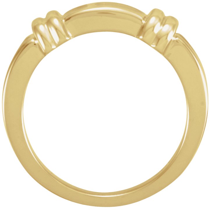 Alternative view of Bamboo Pattern Band – 14K Yellow Gold