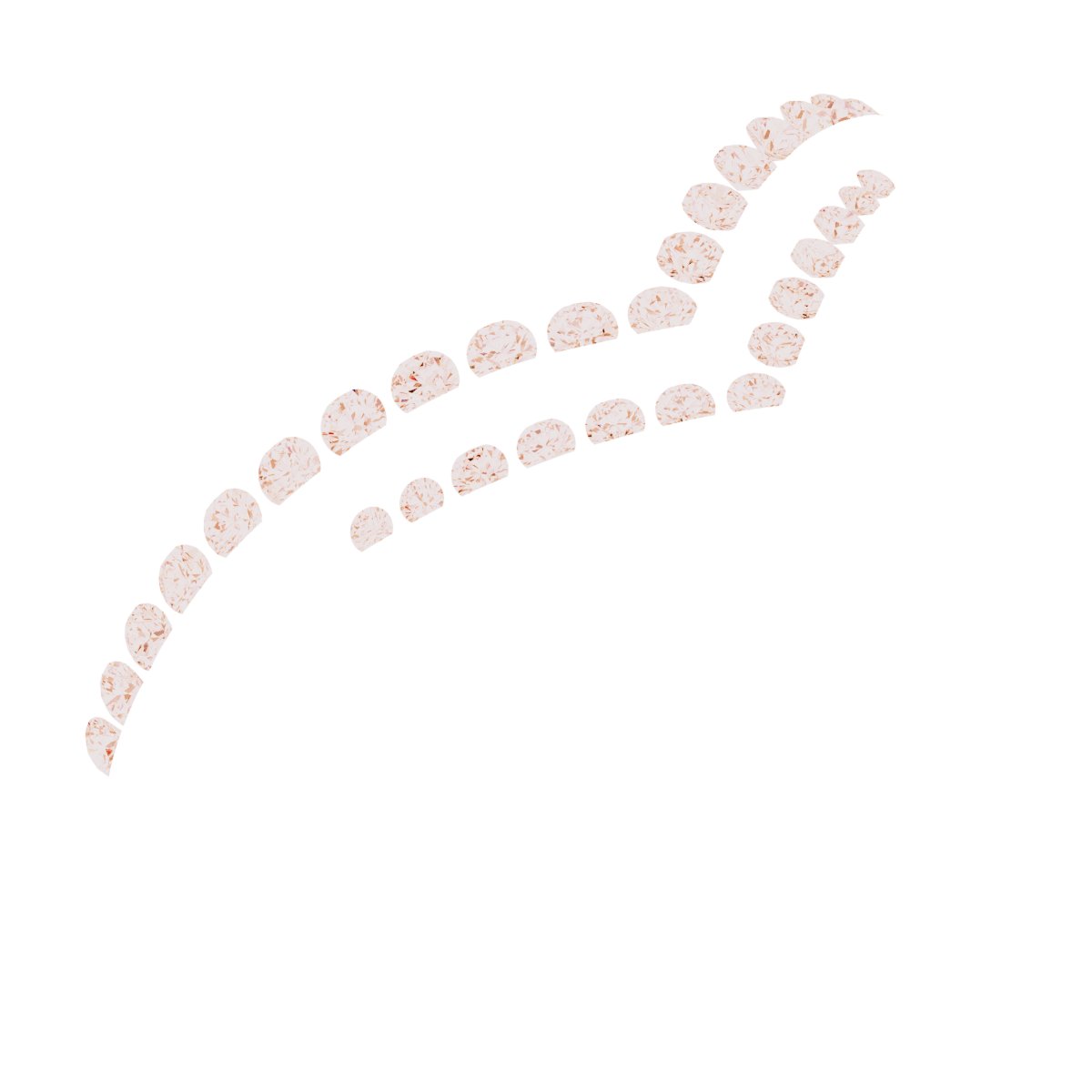 1/6 CTW Natural Diamond Double Row Contour Band – 14K Rose Gold