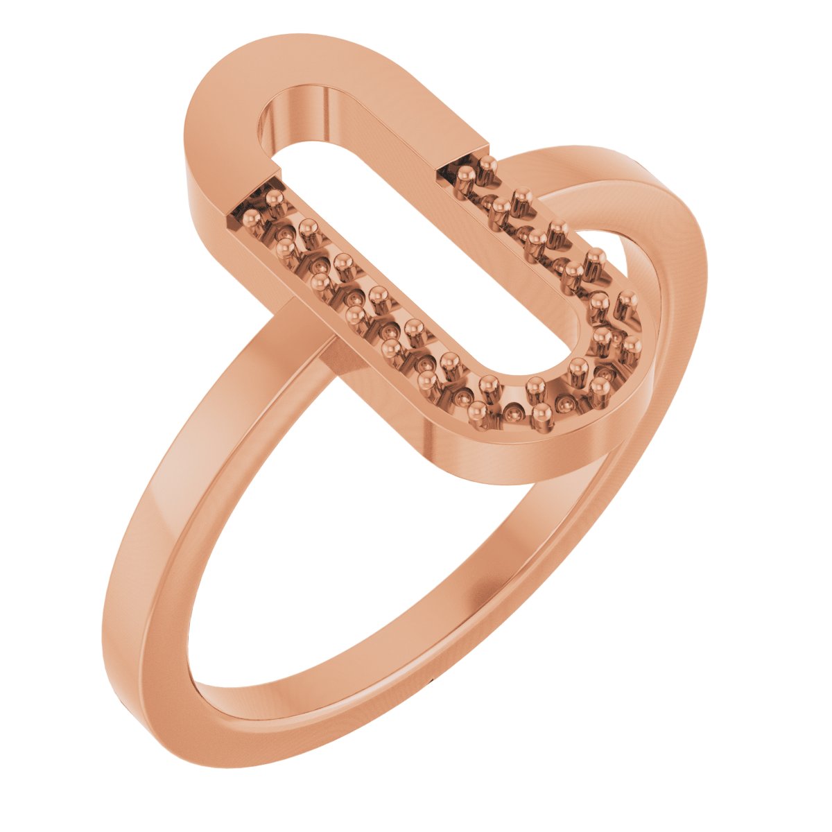 Accented Paperclip-Style Ring