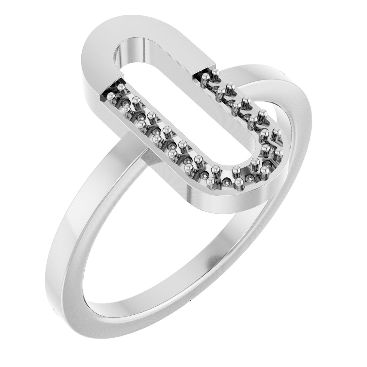 Accented Paperclip-Style Ring