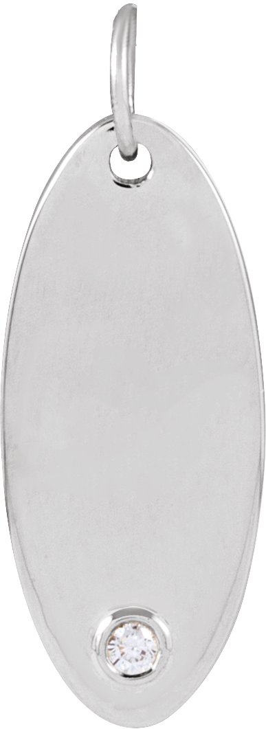 Engravable Accented Necklace or Pendant