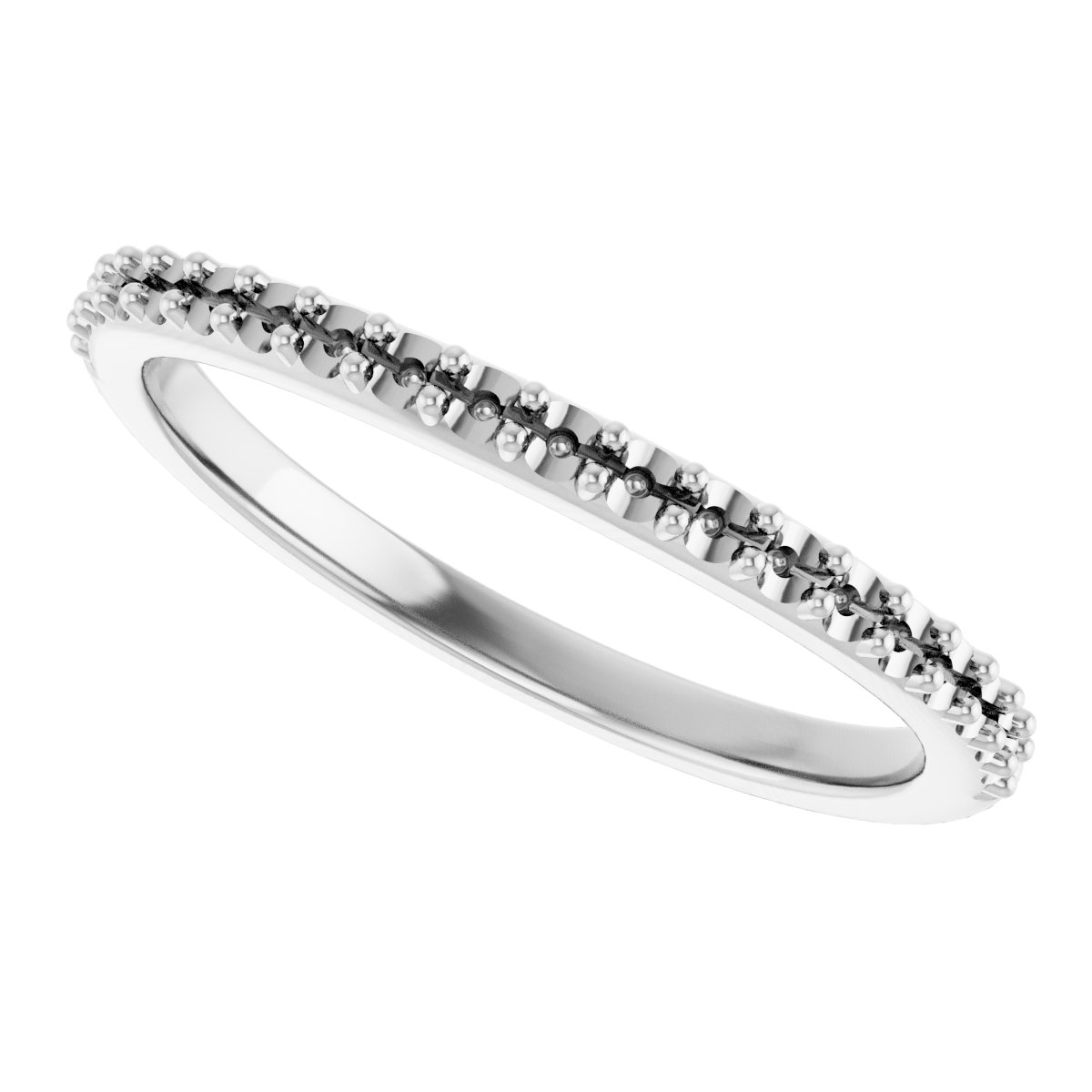 Band Mounting for 7x5 mm Pear Ring view 5