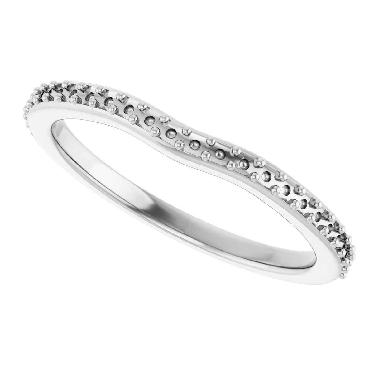 Band Mounting for 7x5 mm Pear Ring view 5