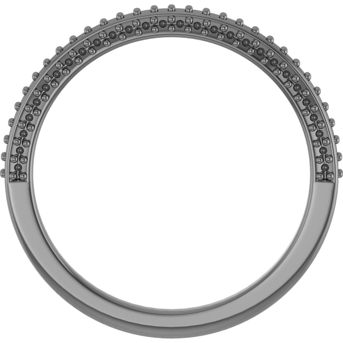 Band Mounting for 10 mm Asscher Ring view 2
