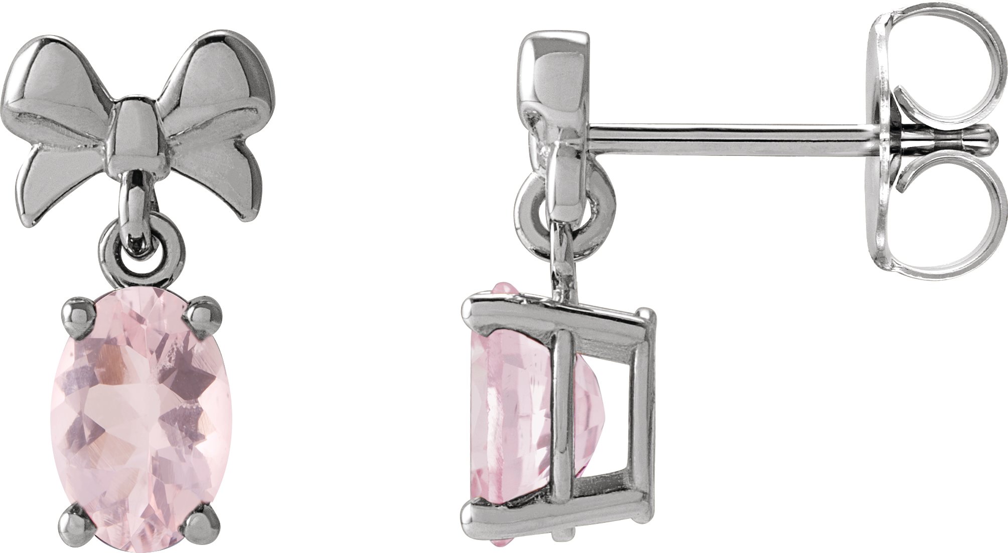 Solitaire Bow Earrings