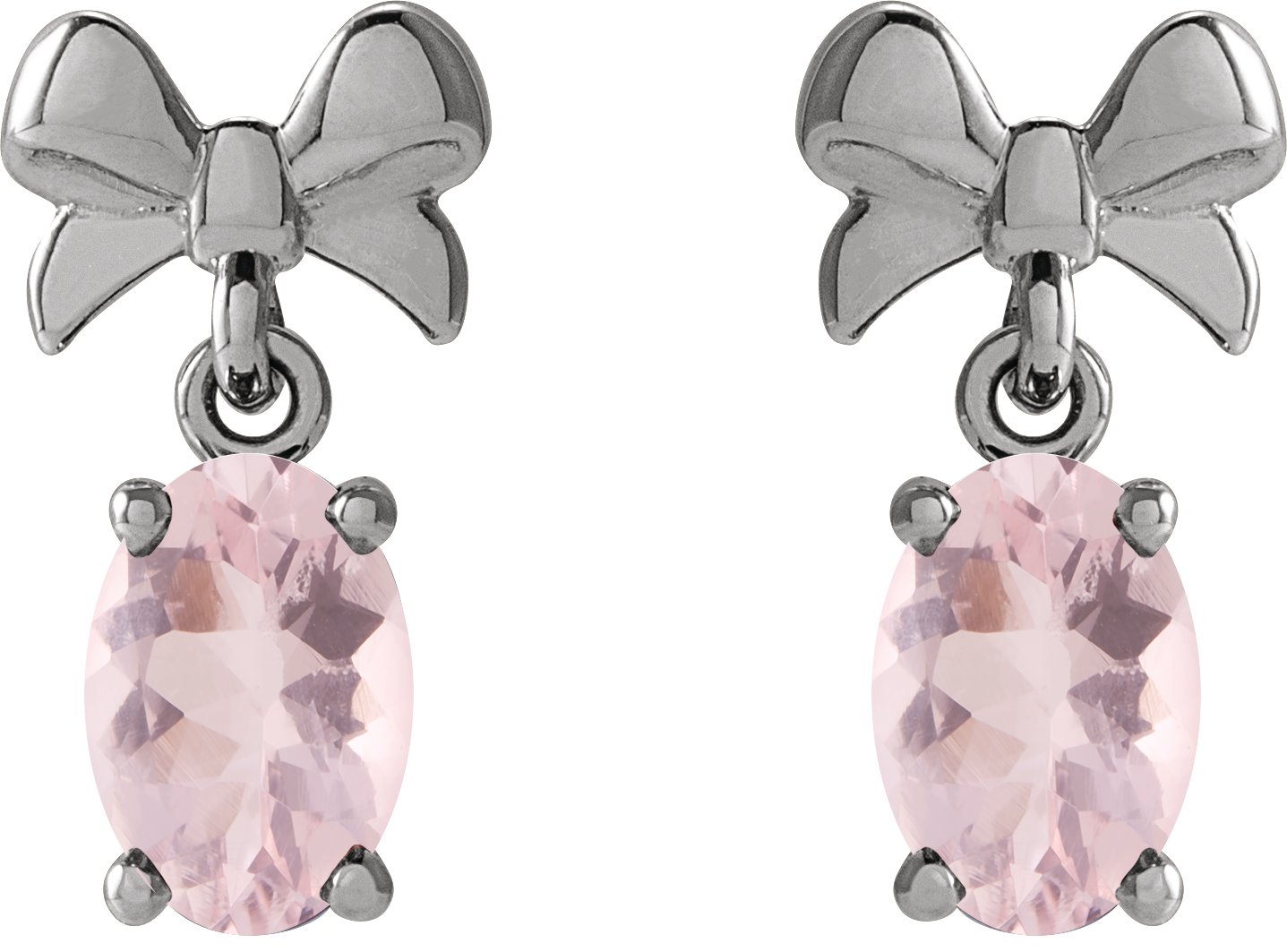 Alternative view of Solitaire Bow Earrings