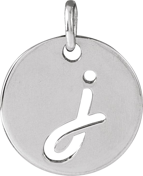 Sterling Silver Script Initial J Pendant