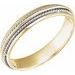 14K Yellow & White 4.5 mm Rope Band  Size 10.5
