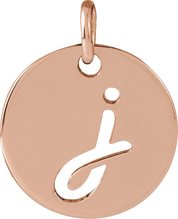 14K Rose Script Initial J Pendant Ref 19930474