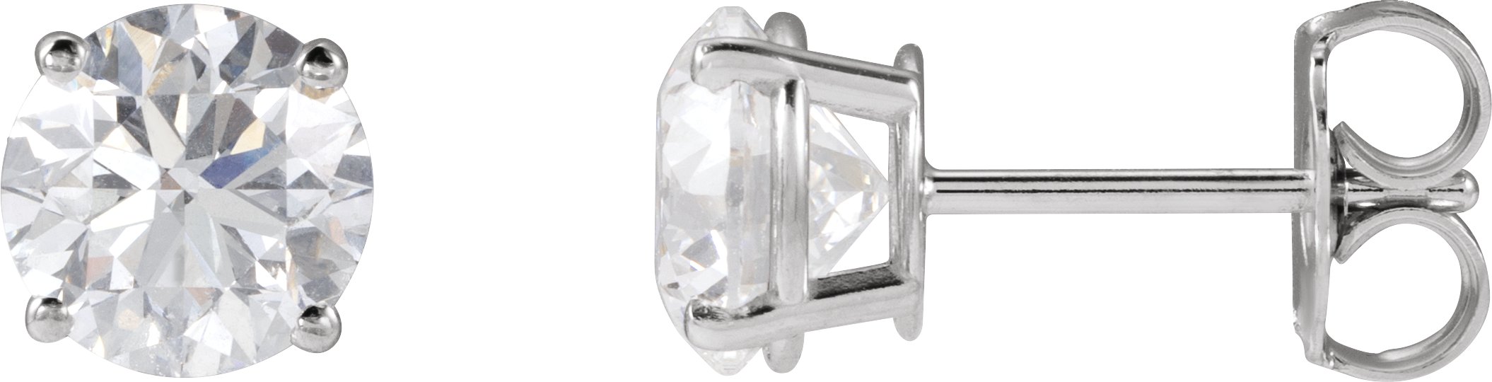 14K White 2 CTW Lab-Grown Diamond Stud Earrings