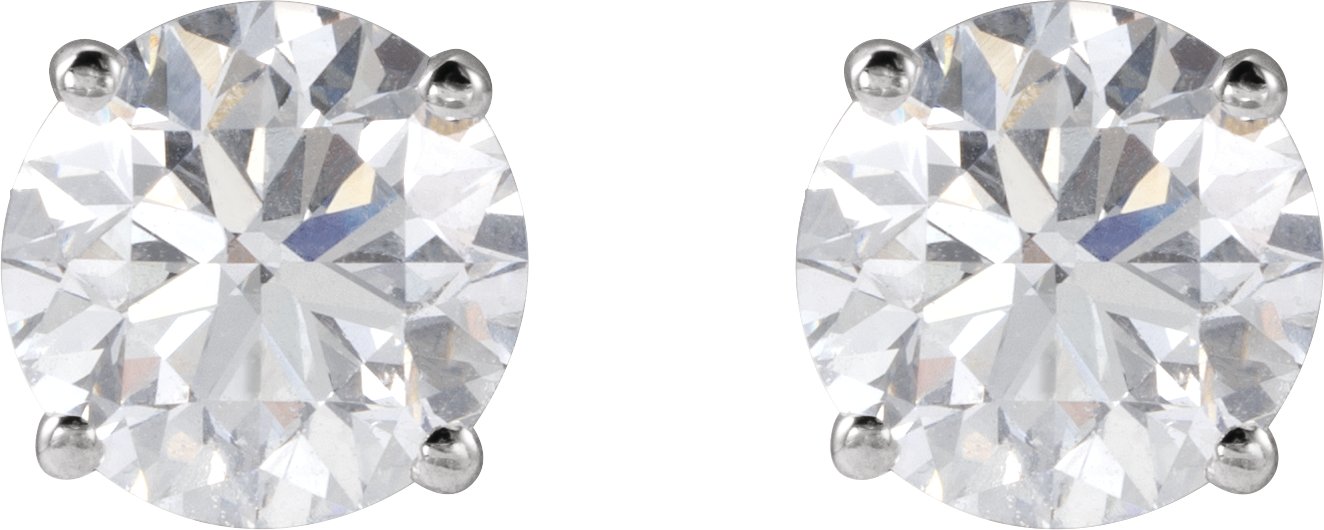 14K White 2 CTW Natural Diamond Stud Earrings