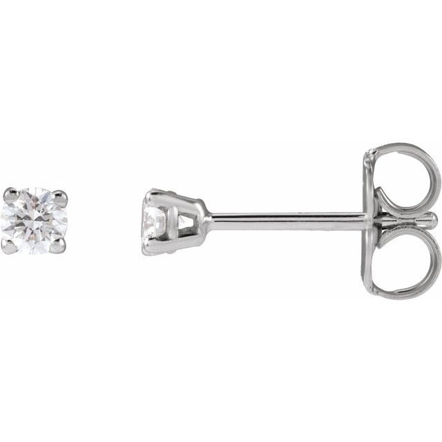 14K White 1/6 CTW Lab-Grown Diamond Earrings