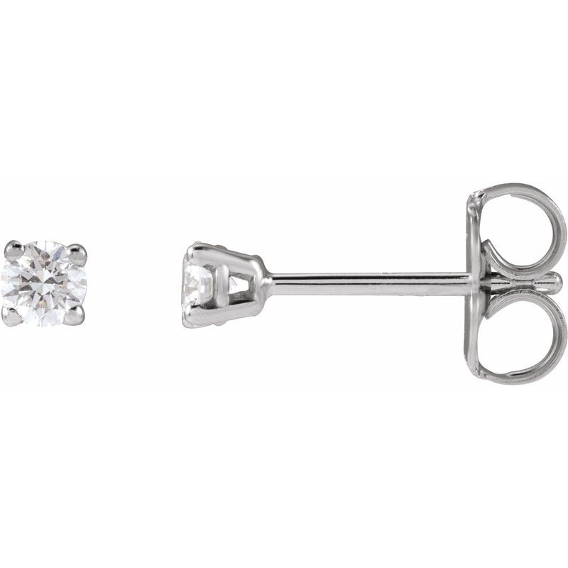 Round 4-Prong Lightweight Stud Earrings