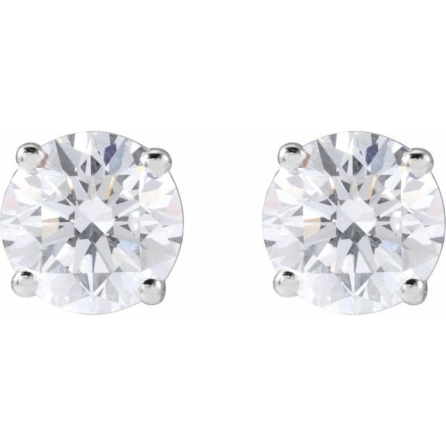 14K White 1 1/2 CTW Lab-Grown Diamond Stud Earrings