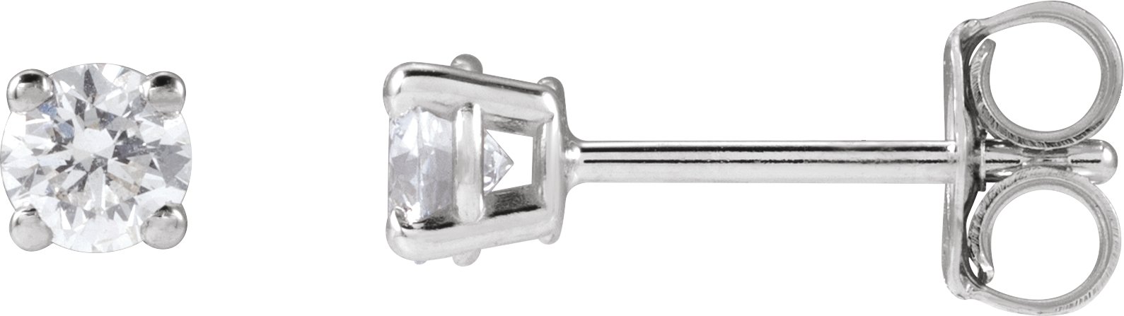 14K White 1/3 CTW Lab-Grown Diamond Stud Earrings