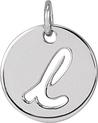 Sterling Silver Script Initial L Pendant