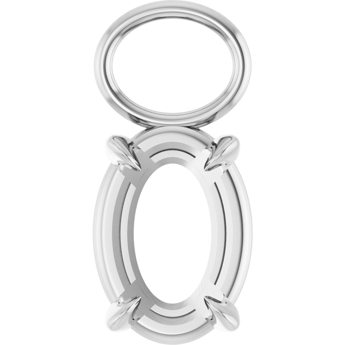 Claw-Prong Solitaire Hoop Dangle
