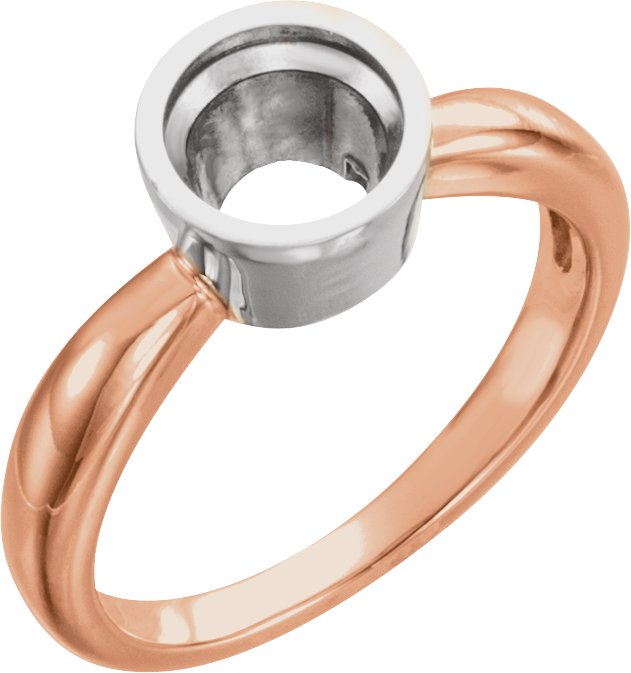 Кръгъл Bezel-Set Солитер Годежен пръстен Монтаж
