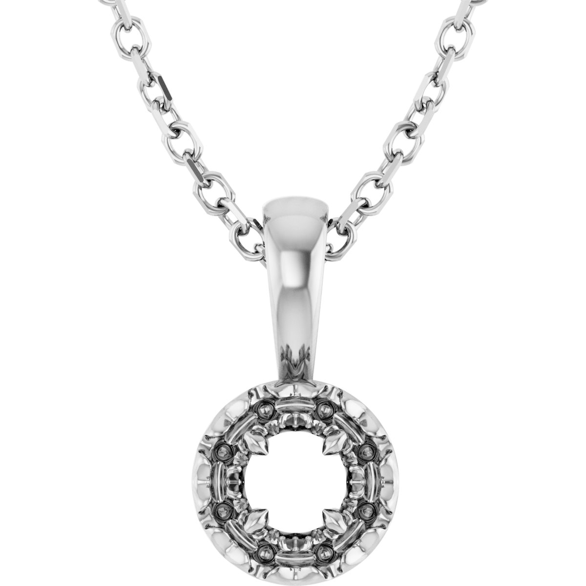 Halo-Style Necklace or Pendant
