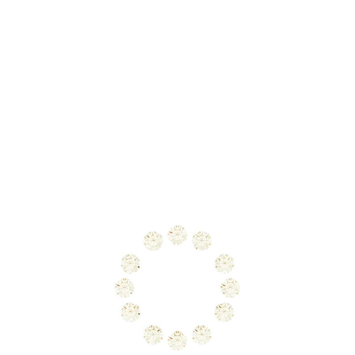 14K Yellow 4 mm Natural Diamond & .05 CTW Natural Diamond 16-18