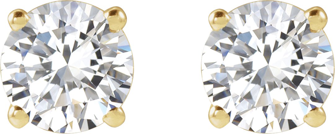 14K Yellow 1 CTW Lab-Grown Diamond Stud Earrings