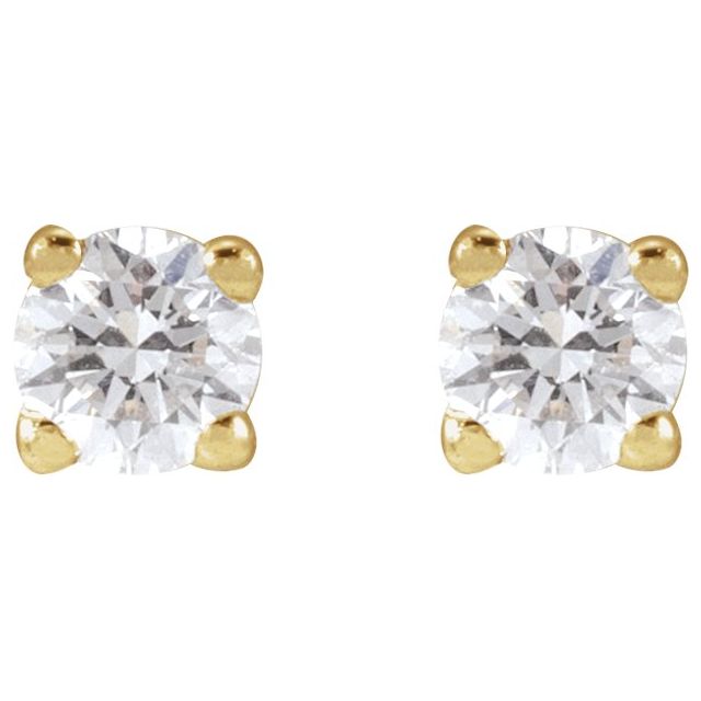 14K Yellow 1/6 CTW Lab-Grown Diamond Earrings