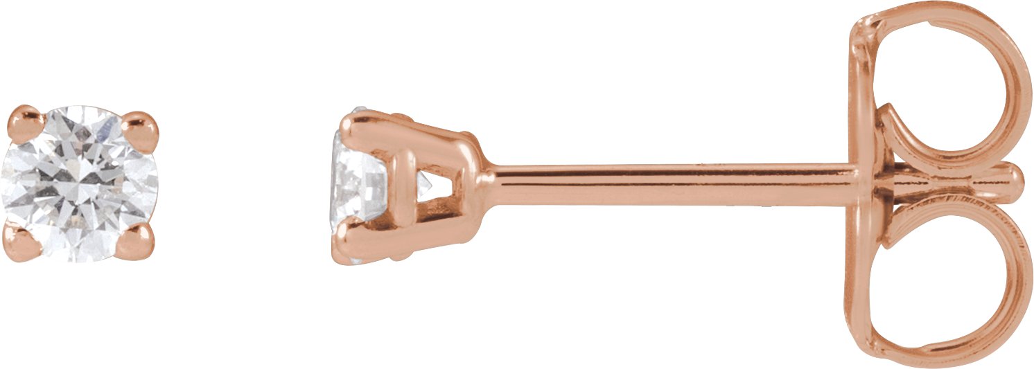 14K Rose 1/6 CTW Lab-Grown Diamond Earrings