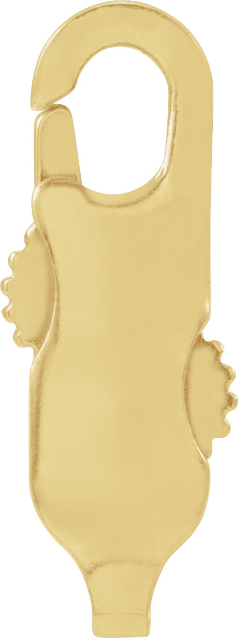 14K Yellow Gold 13.5x5 mm Double Push Lock Lobster Clasp | Stuller