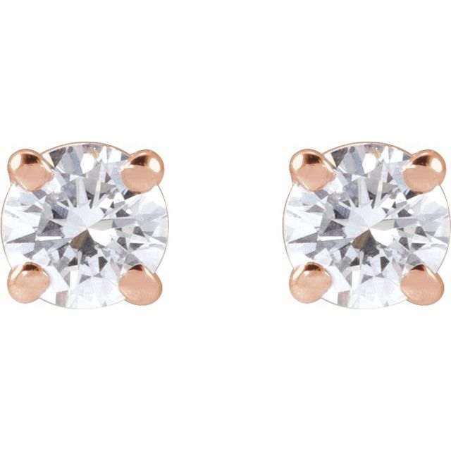 14K Rose 1/3 CTW Lab-Grown Diamond Stud Earrings