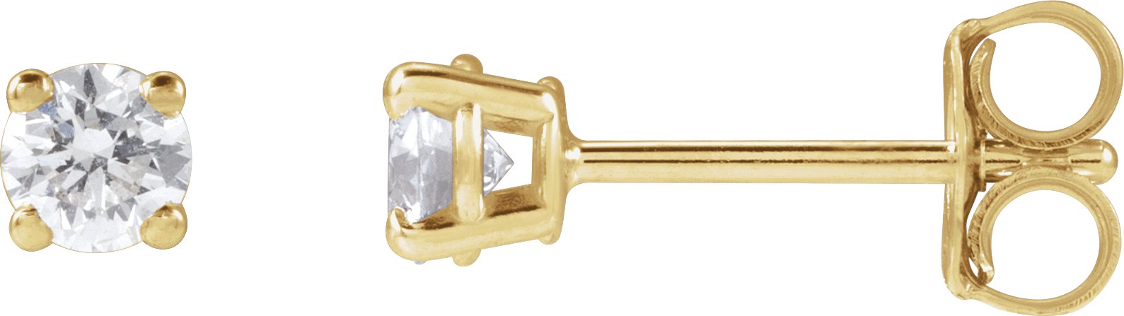 14K Yellow 1/3 CTW Lab-Grown Diamond Stud Earrings