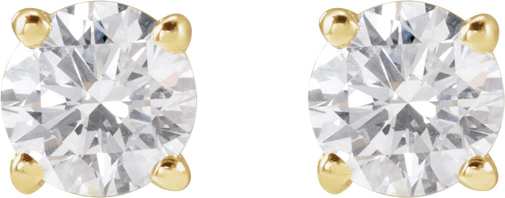 14K Yellow 3/4 CTW Lab-Grown Diamond Stud Earrings