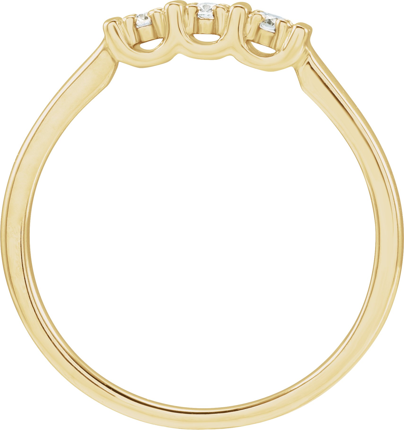 14K Yellow 1/6 CTW Natural Diamond Three-Stone Ring