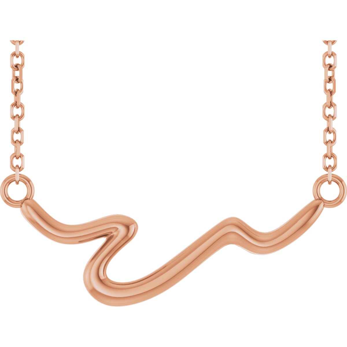 14K Rose Freeform Bar 16 inch Necklace Ref 21770454