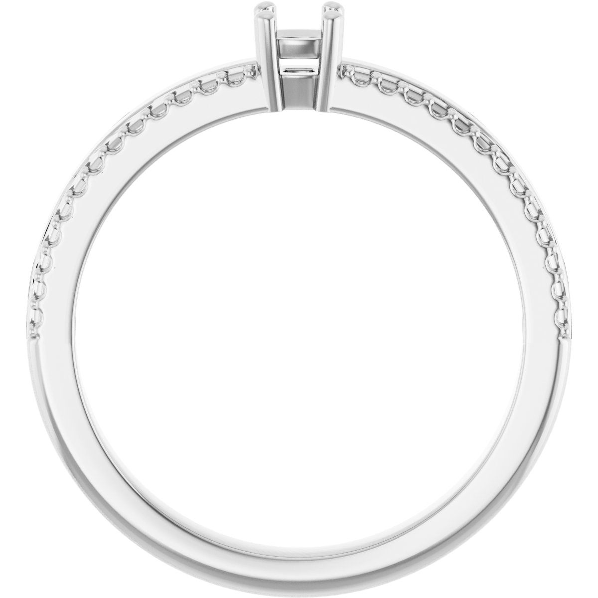 4.5x3 mm Pear Ring Mounting view 2