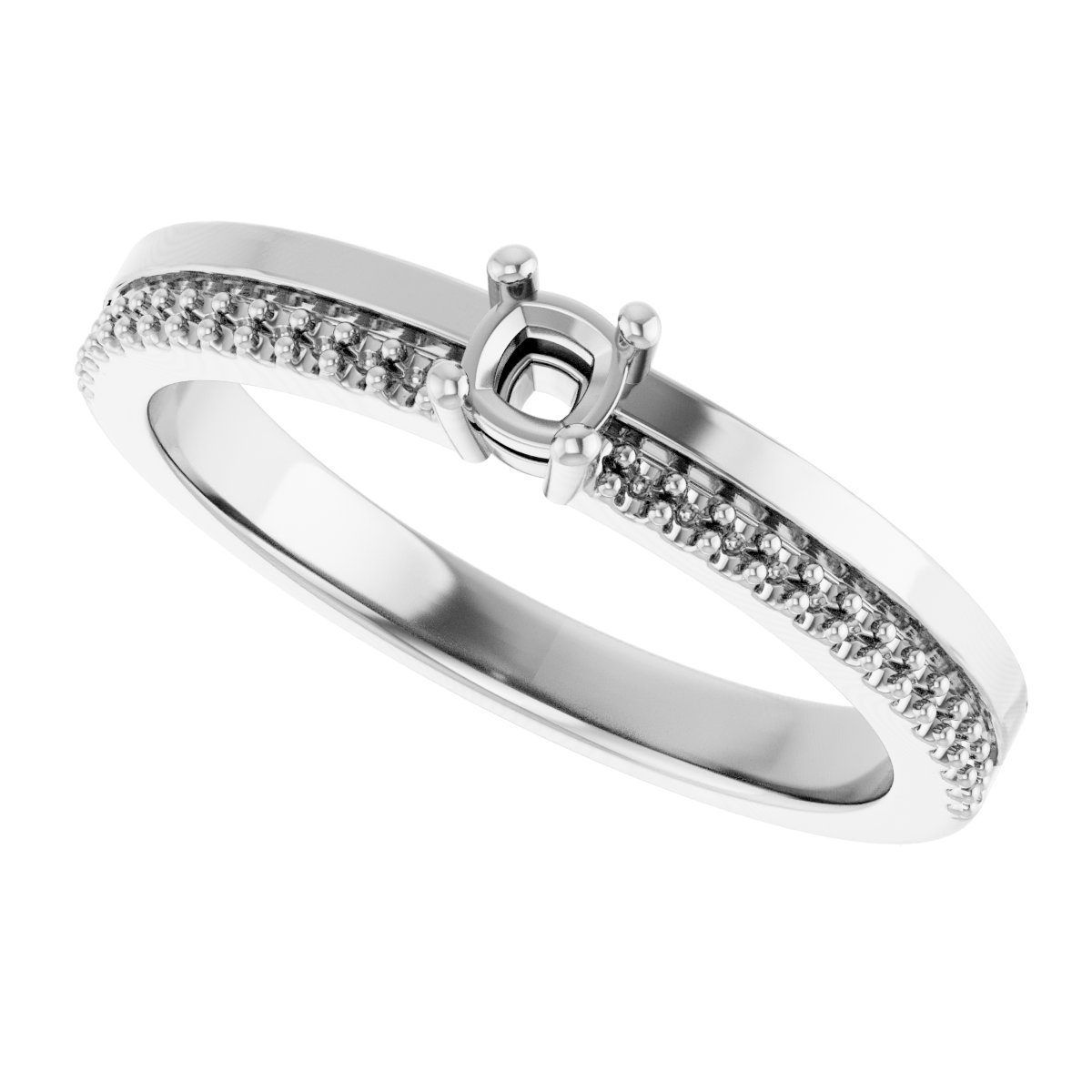 4.5x3 mm Pear Ring Mounting view 5