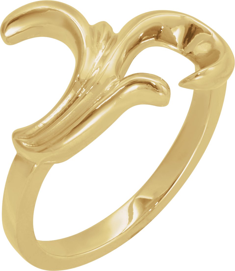 14K Yellow Freeform Ring